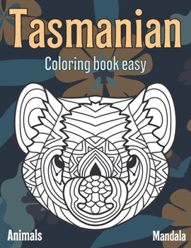 Paperback Mandala Coloring Book Easy - Animals - Tasmanian Book