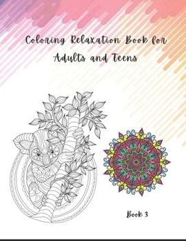 Paperback Coloring Relaxation Book for Adults and Teens: Mandalas Book