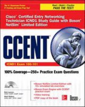 Paperback Ccent Cisco Certified Entry Networking Technician Icnd1 Study Guide (Exam 100-101) with Boson Netsim Limited Edition Book