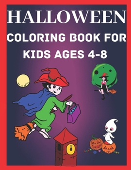 Paperback Halloween coloring book for kids ages 4-8: Halloween coloring pages Book