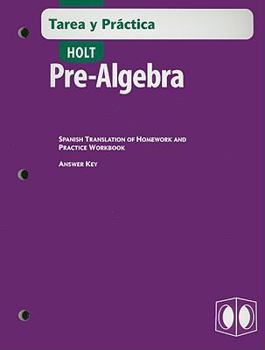 Paperback Holt Pre-Algebra Tarea y Practica [Spanish] Book