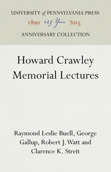 Hardcover Howard Crawley Memorial Lectures Book