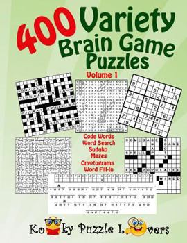 Paperback Variety Puzzle Book, 400 Puzzles, Volume 1 Book