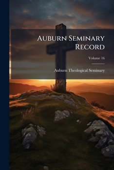 Paperback Auburn Seminary Record; Volume 16 [Afrikaans] Book