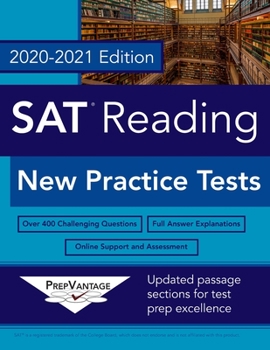 Paperback SAT Reading: New Practice Tests, 2020-2021 Edition Book