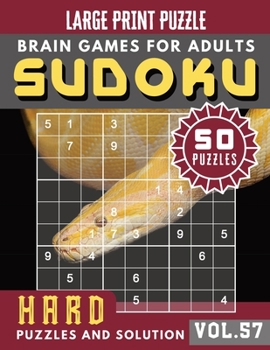 Paperback Hard Sudoku Large Print: fiendish sudoku - SUDOKU HARD Brain Games for Adults Large Print Puzzle - Sudoku Puzzles and Solution for Adults & Sen [Large Print] Book