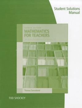 Paperback Student's Solutions Manual for Sonnabend's Mathematics for Grades K thru 8, 4th Book