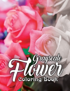 Paperback Grayscale Flower Coloring Book