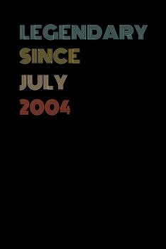 Paperback Legendary Since July 2004 - Birthday Gift For 15 Year Old Men and Women Born in July 2004: Blank Lined Retro Journal Notebook, Diary, Vintage Planner Book