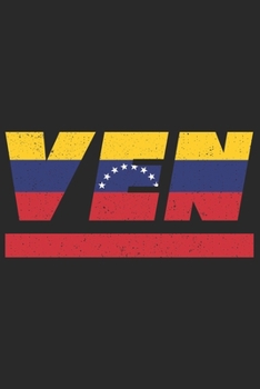 VEN: Venezuela Notizbuch mit punkteraster 120 Seiten in weiß. Notizheft mit der venezolanischen Flagge (German Edition)