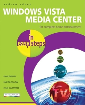 Paperback Windows Vista Media Center in Easy Steps Book