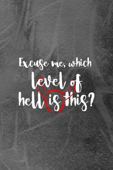 Excuse Me, Which Level Of Hell Is This?: Notebook Journal Composition Blank Lined Diary Notepad 120 Pages Paperback Grey Texture Hell