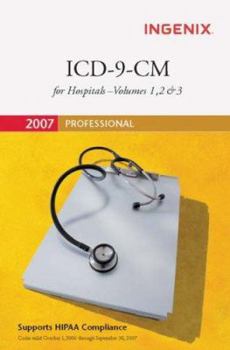 Paperback ICD-9-CM 2007 Professional for Hospitals: 1-3 (ICD-9-CM PROFESSIONAL FOR HOSPITALS) Book