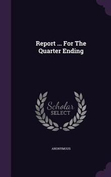 Hardcover Report ... for the Quarter Ending Book