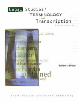 Paperback Legal Studies: Terminology and Transcription Book