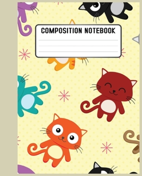 Paperback Composition Notebook: cat lovers or for those who just love a cute and artistic cover design book for notebook Book