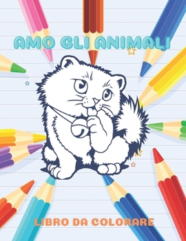 Paperback Amo Gli Animali - Libro Da Colorare [Italian] Book