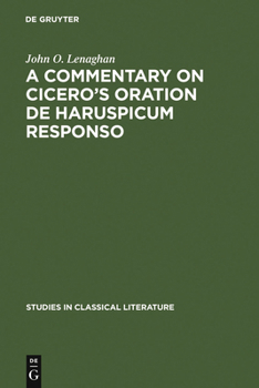 Hardcover A Commentary on Cicero's Oration de Haruspicum Responso Book