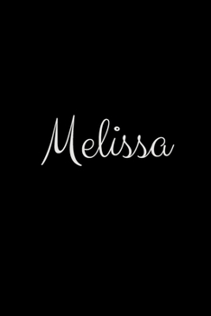 Melissa: notebook with the name on the cover, elegant, discreet, official notebook for notes