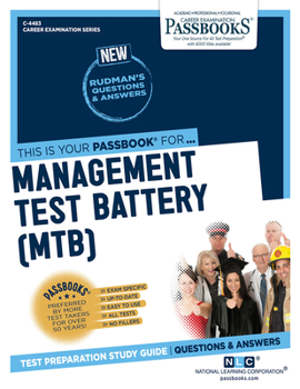 Paperback Management Test Battery (MTB) Book