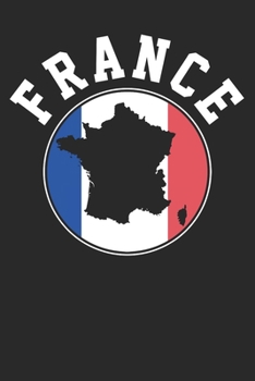 Gift Notebook: France Flag 6x9 Dot Grid 120 Pages