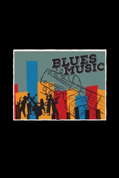 Paperback Blues music: 6x9 blues music - dotgrid - dot grid paper - notebook - notes Book