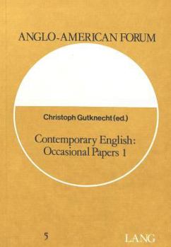 Paperback Contemporary English: Occasional Papers 1 Book