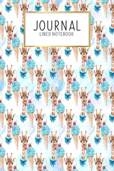 Paperback Journal Lined Notebook: Giraffes - Blank Lined Journal - Gratitude Journal - 6" x 9" 100 Pg -Motivational Quotes - Self-Care - Diary - Gift Book