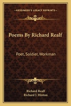 Paperback Poems By Richard Realf: Poet, Soldier, Workman Book