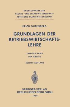 Paperback Grundlagen der Betriebswirtschaftslehre: Der Absatz (German Edition) [German] Book