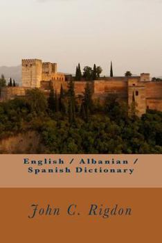 Paperback English / Albanian / Spanish Dictionary Book
