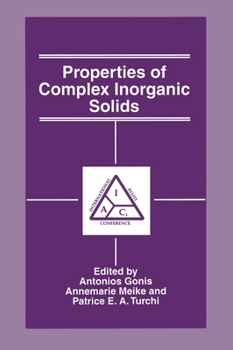Hardcover Properties of Complex Inorganic Solids Book