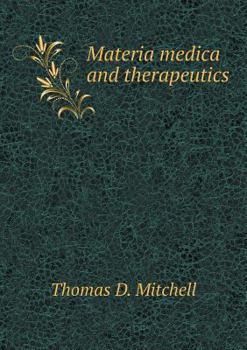 Paperback Materia medica and therapeutics Book