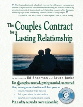 Paperback The Couples Contract for a Lasting Relationship [With CDROM] Book