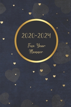 Paperback 2020-2024 Five Year Planner: Heart Pocket Planner Monthly Agenda January 2020 To December 2024 60 Months Calendar Schedule Organizer Book