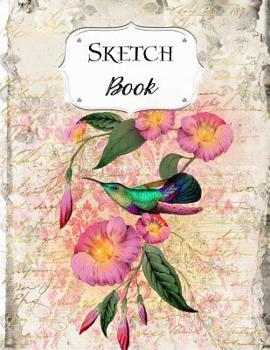 Sketch Book: Bird Sketchbook Scetchpad for Drawing or Doodling Notebook Pad for Creative Artists #7 Pink Floral Flowers