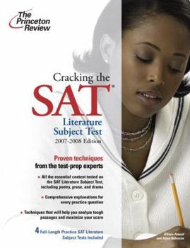 Paperback Cracking the SAT Literature Subject Test Book