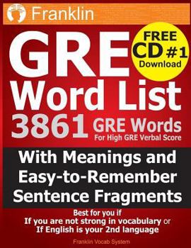 Paperback GRE Word List: 3861 GRE Words for High GRE Verbal Score Book