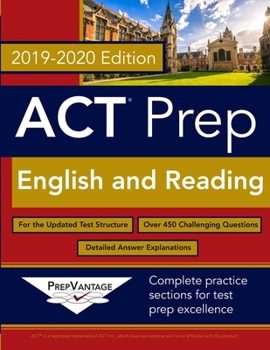 Paperback ACT Prep: English and Reading: 2019-2020 Edition Book