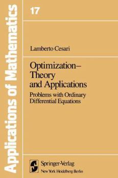 Hardcover Optimization?Theory and Applications: Problems with Ordinary Differential Equations (Stochastic Modelling and Applied Probability) Book