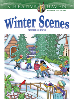 Paperback Creative Haven Winter Scenes Coloring Book