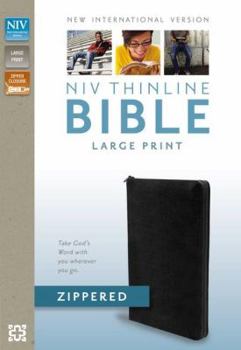 Bonded Leather Thinline Bible-NIV-Large Print Zippered [Large Print] Book