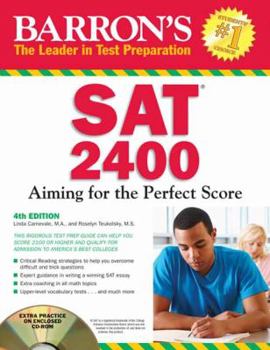 Paperback Barron's SAT 2400: Aiming for the Perfect Score Book