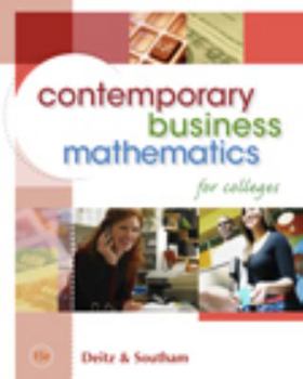 Paperback Contemporary Business Mathematics for Colleges [With CDROM] Book