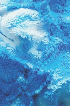 BLUE TEXTURE: Abstract Art Cover Lined Notebook, 6x9, Soft Matte Finish, Journal For Women And Girls, 120 Page Ruled Notepad