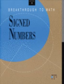 Hardcover Breakthrough to Math: Algebra, Reading: Signed Numbers, Level 3 Book