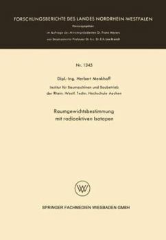 Paperback Raumgewichtsbestimmung Mit Radioaktiven Isotopen [German] Book