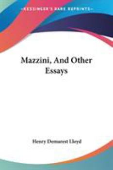 Paperback Mazzini, And Other Essays Book