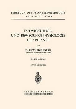 Paperback Entwicklungs- Und Bewegungsphysiologie Der Pflanze [German] Book