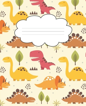 Dinosaur Composition Notebook: Blank Lined Cute Notebooks for Girls Teens Kids School Writing Notes Journal (7.5 x 9.25 in)